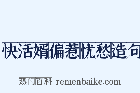 快活婿偏惹忧愁造句是什么意思的图片